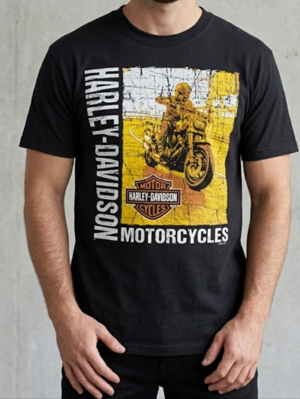 Harley Davidson T Shirt Black Wilkins South Barre Vermont - Adult Size M